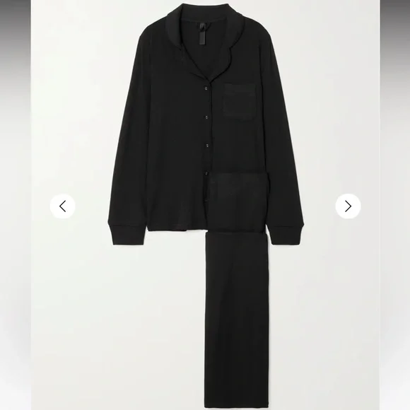 New SKIMS Soft Lounge Rib Sleep Set - Onyx black size small - Picture 3 of 14